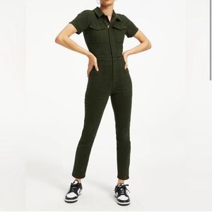 Good American Black Utility Boilersuit